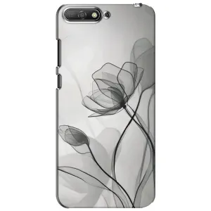 Чохол з принтом «Чорні квіти» для Huawei Y6 2018