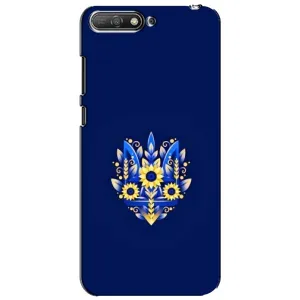 Чехлы для Huawei Y6 2018  Укр. Символика (AlphaPrint) (Цветочный Герб)