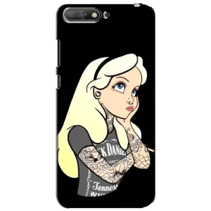 Чохол з друком для Huawei Y6 2018 - (Мода) (AlphaPrint) (Дівчина в тату)