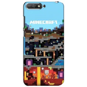 Чохол Майнкрафт на Huawei Y6 2018 (AlphaPrint) Minecraft (фон Minecraft)