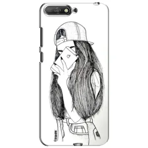 Чохол з друком для Huawei Y6 2018 - (Мода) (AlphaPrint) (Фото дівчини)