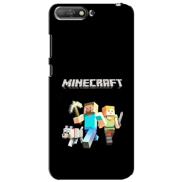 Чохол з принтом «герої Minecraft» для Huawei Y6 2018