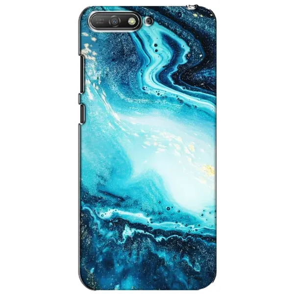 Чехол с принтом «Голубой мрамор» для Huawei Y6 2018 Чехол с принтом «Голубой мрамор» для Huawei Y6 2018