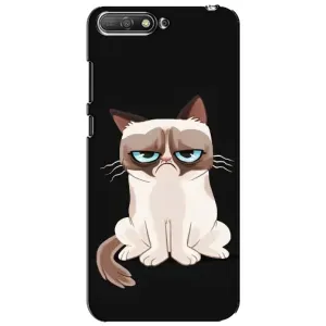 Чохол з принтом для Huawei Y6 2018 (AlphaPrint) Модні коти (Сумний кіт)