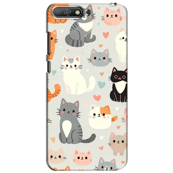 Чехол с принтом «Коллаж котов» для Huawei Y6 2018