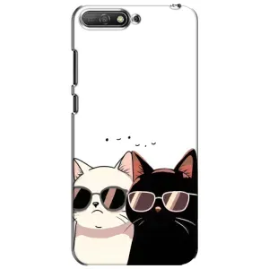 Чохол з малюнком кіт на Huawei Y6 2018 (Коти в окулярах)