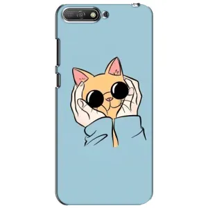 Чохол на Хуавей Y6 2018 з Котиками (VPrint) (Котик в окулярах)