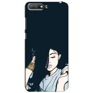 Чохол з друком для Huawei Y6 2018 - (Мода) (AlphaPrint) (Гарна дівчина)