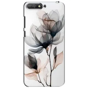 Чохол з принтом «Квіти на білому» для Huawei Y6 2018