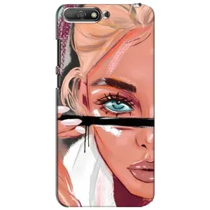 Чохол з друком для Huawei Y6 2018 - (Мода) (AlphaPrint) (Макіяж)