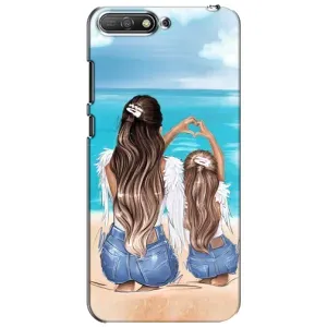 Чохол з друком для Huawei Y6 2018 - (Мама з дитинкою) (AlphaPrint) (Мама з донькою)