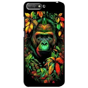 Чехол с Обезьянами Huawei Y6 2018 - (AlphaPrint) (Обезьяна в тропиках)