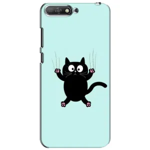 Чохол з принтом для Huawei Y6 2018 (AlphaPrint) Модні коти (Падаючий кіт)