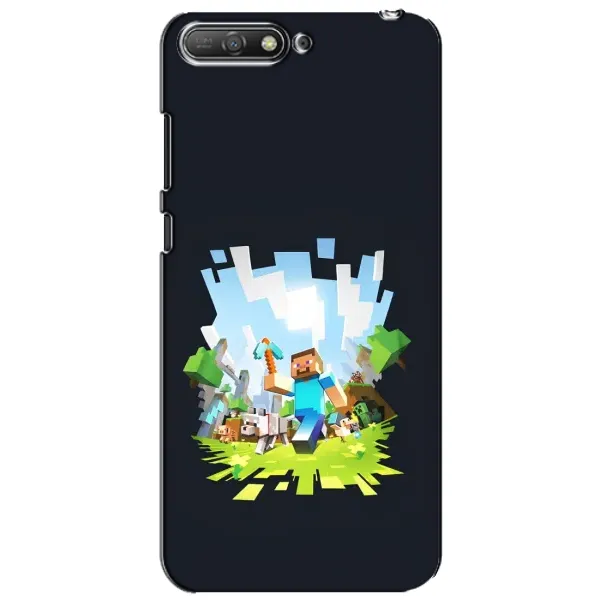 Чохол з принтом «персонажі Minecraft» для Huawei Y6 2018