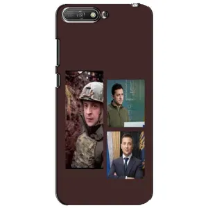 Чехол для Huawei Y6 2018 (AlphaPrint - с принтом Зеленского) (Президент)