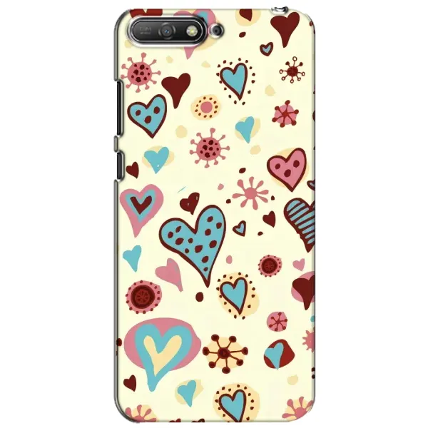 Чохол з принтом «Сердечки» для Huawei Y6 2018 Чохол з принтом «Сердечки» для Huawei Y6 2018
