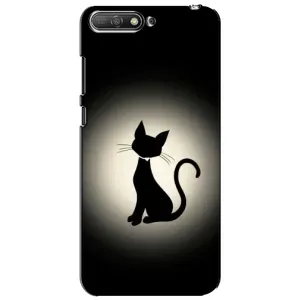 Чохол з принтом для Huawei Y6 2018 (AlphaPrint) Модні коти (Силует котика)