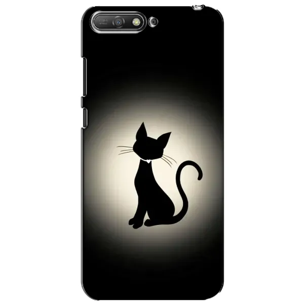Чехол с принтом «Силуэт котика» для Huawei Y6 2018
