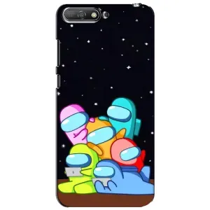 Чохли Амонг Ас для Huawei Y6 2018 (AlphaPrint) (Скіни в космосі)