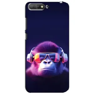 Чехол с Обезьянами Huawei Y6 2018 - (AlphaPrint) (Стильная обезьяна)