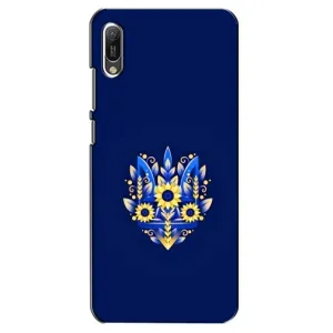Чехлы для Huawei Y6 2019 Укр. Символика (AlphaPrint) (Цветочный Герб)