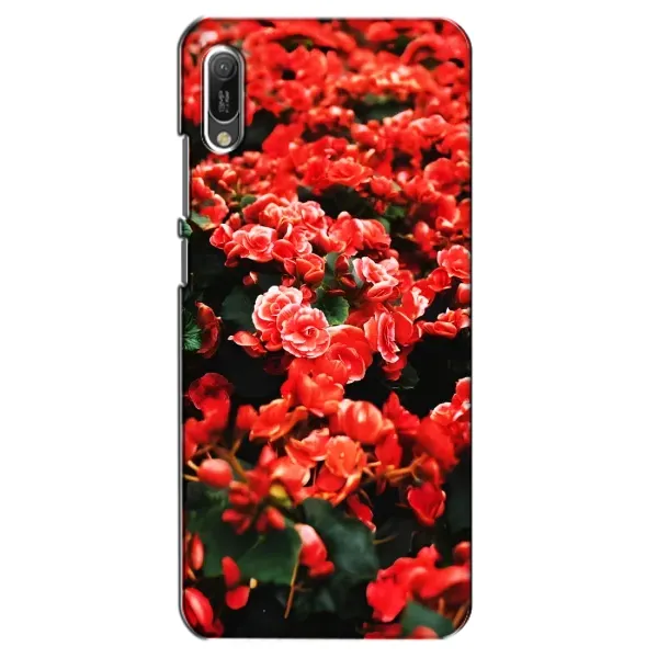 Чехол с принтом «Цветы красные» для Huawei Y6 2019