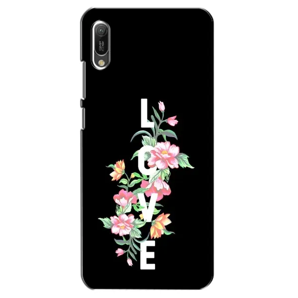 Чохол з принтом «Квіти LOVE» для Huawei Y6 2019 Чохол з принтом «Квіти LOVE» для Huawei Y6 2019