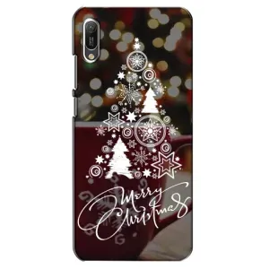 Рождественские Чехлы для Huawei Y6 2019 (VPrint) (Елочка узорная)