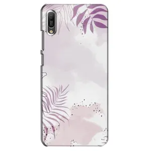 Чохол з квітковим принтом на Huawei Ё6 2019 (Фіолетове листя)