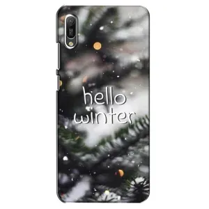 Новогодние, Праздничные Чехлы для Huawei Y6 2019 - 2024 год (Hello winter)