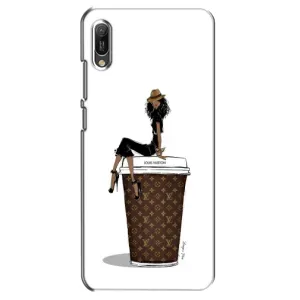 Чехлы Луи Витон для Huawei Y6 2019 (AlphaPrint - LOUIS VUITTON) (кофе LOUIS VUITTON)