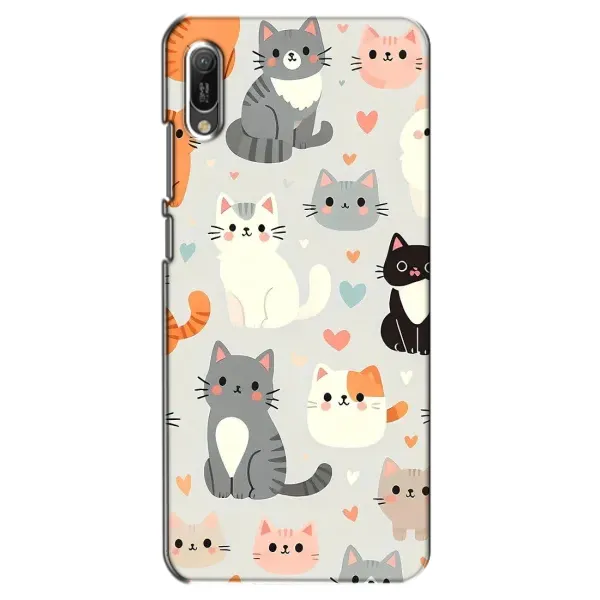 Чохол з принтом «Колаж котів» для Huawei Y6 2019