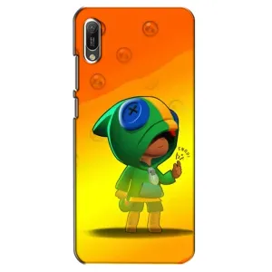 Чехол для Huawei Y6 2019 Бравл Старс (VPrint) (Мальчик Леон)