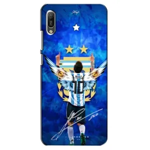 Чехлы для Huawei Y6 2019 (Leo чемпион) (AlphaPrint) (Месси сборная)