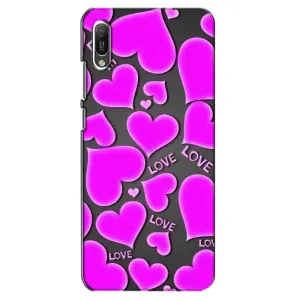 Чехлы для любимой на Хуавей Y6 2019 (VPrint) (Pink hearts)