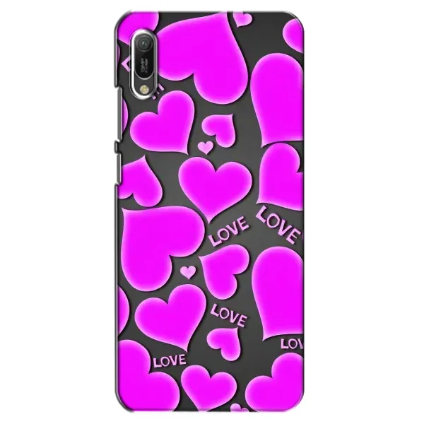 Чохол з принтом «Pink hearts» для Huawei Y6 2019 Чохол з принтом «Pink hearts» для Huawei Y6 2019