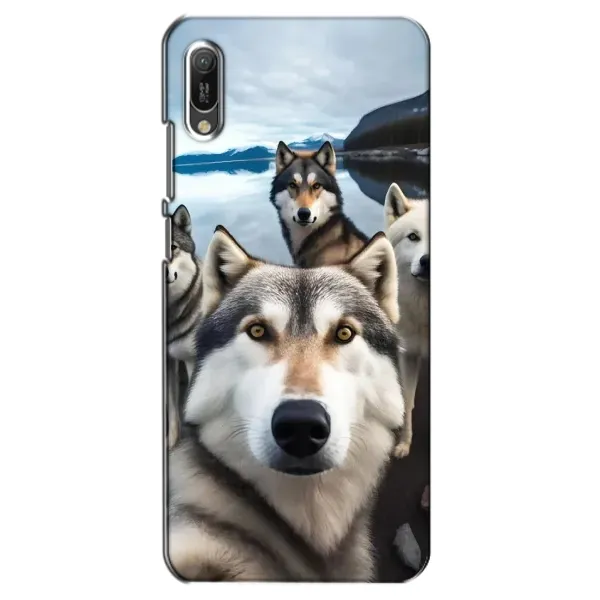 Чехол с принтом «Селфи ХАски» для Huawei Y6 2019