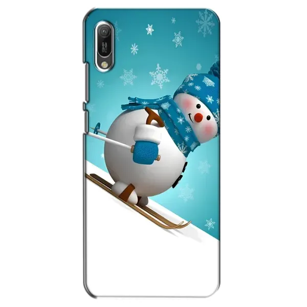 Чехол с принтом «Снеговик на лыжах» для Huawei Y6 2019