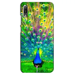Чехол с птицами на Huawei Y6 2019 (VPrint) (Яркий Павлин)