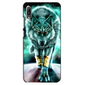 Защитные чехлы для Хуавей Y6 2019 (AlphaPrint) (ХИТ продаж) ВОЛК (Яркий волк)