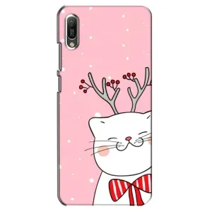 Новогодние Чехлы для Хуавей Y6 2019 (VPrint) (Зимний кот)
