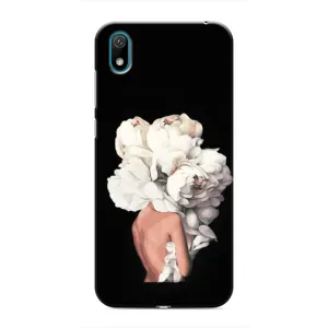 Чехлы (ART) Цветы на Huawei Y6 Pro (2019)/ Y6 Prime 2019 (VPrint) (Белые цветы)
