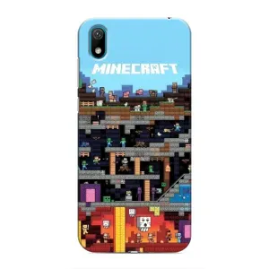 Чехол Майнкрафт на Huawei Y6 Pro (2019)/ Y6 Prime 2019 (AlphaPrint) Minecraft (фон Minecraft)