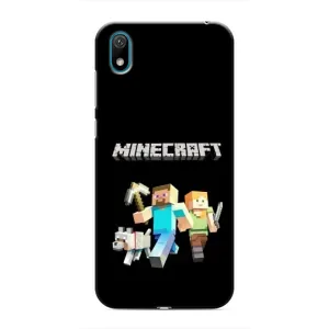 Чехол Майнкрафт на Huawei Y6 Pro (2019)/ Y6 Prime 2019 (AlphaPrint) Minecraft (герои Minecraft)