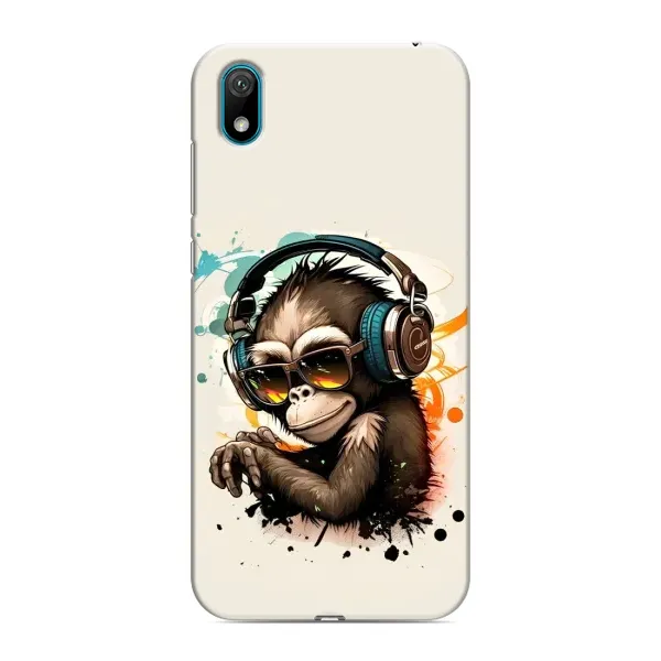 Чехол с принтом «Макака в наушниках» для Huawei Y6 Pro (2019)/ Y6 Prime 2019 Чехол с принтом «Макака в наушниках» для Huawei Y6 Pro (2019)/ Y6 Prime 2019