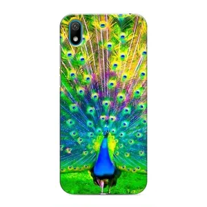 Чехол с птицами на Huawei Y6 Pro (2019)/ Y6 Prime 2019 (VPrint) (Яркий Павлин)