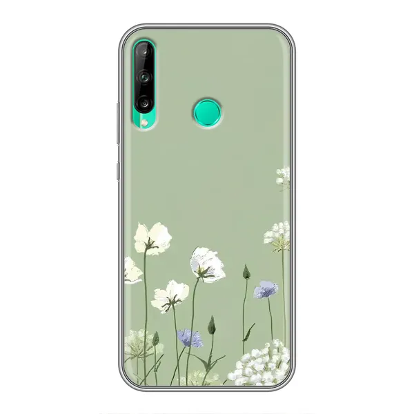 Чехол с принтом «Цветы на зеленом» для Huawei Y6p