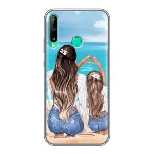 Чехол с печатью для Huawei Y6p - (Мама с ребенком) (AlphaPrint) (Мама с доченькой)