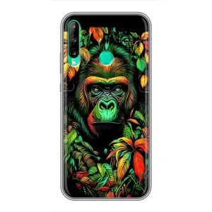 Чехол с Обезьянами Huawei Y6p - (AlphaPrint) (Обезьяна в тропиках)