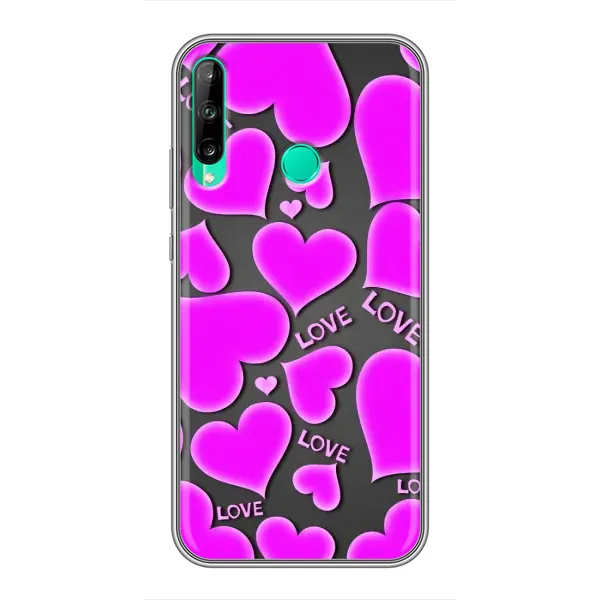 Чохол з принтом «Pink hearts» для Huawei Y6p